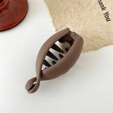 1 件裝女式香蕉夾,垂直設計和簡約風格髮夾,適用於高馬尾辮和髮髻,2023 年新品 - 咖啡 - 查看 7