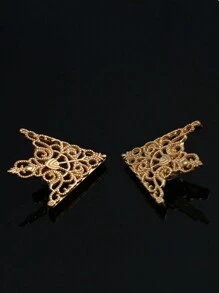 2 pièces Épingles vintage creuses en forme de col en V unisexe, accessoire de mode convenant pour un port quotidien et les fêtes