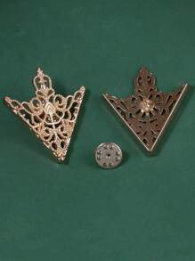 2 pièces Épingles vintage creuses en forme de col en V unisexe, accessoire de mode convenant pour un port quotidien et les fêtes