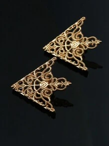 2 pièces Épingles vintage creuses en forme de col en V unisexe, accessoire de mode convenant pour un port quotidien et les fêtes