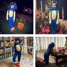 Disfraz Cosplay Tipo Sonic Boom Superheroe Erizo - Azul - Ver 3