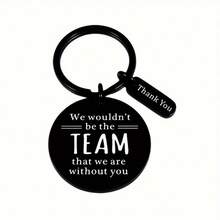 1個不銹鋼男士团队鑰匙圈禮物,生日畢業禮物,聖誕節團隊鑰匙圈,員工退休晋升鑰匙圈禮物 - 黑色 - 查看 4