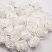 7/21 件白色帶閃光粉紅色人造模擬玫瑰花頭,散裝泡沫裝飾仿真花永生花,非常適合 Diy 禮物、工藝品花束、婚禮、派對、牆壁、蛋糕、家居裝飾、聖誕節、新年、生日、情人節,父親節母親節禮物的完美選擇,不包括盒子,僅顯示圖片 - 白色 - 查看 3
