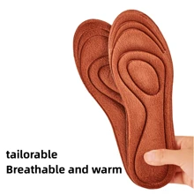 1 雙冬季保暖鞋墊,加厚增高耐溫減震,男女通用,柔軟舒適,透氣男女運動鞋 - 棕色 - 查看 4