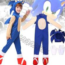 Disfraz Cosplay Tipo Sonic Boom Superheroe Erizo - Azul - Ver 1