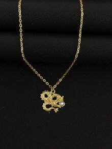 JYBY 1 件風龍年生肖男女生肖百搭不褪色吊墜項鍊 - 雙層龍吊墜項鍊 - 查看 8