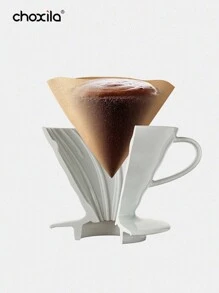 choxila 100/200 片咖啡滤纸、咖啡滤纸、未漂白天然纸质滤纸、一次性咖啡茶滤纸，适用于手冲咖啡和滴滤咖啡机，返校季适用 - V02 - 查看 3