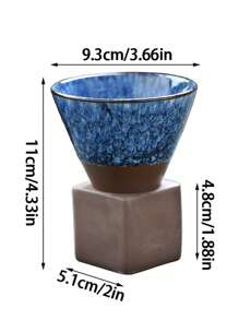 1pc Ceramic Coffee Cup With Holder Conical Tea Cup Japanese Rough Pottery Ceramic Mug Latte Porcelain Cup Drinkware Creative Gifts - Multicolor - View 11