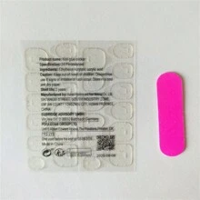 升級您的風格24入組長款芭蕾風格簡約甜美且涼爽的酒紅色水墨畫樹葉全覆式美甲套裝，適合派對、舞會和日常壓克力美甲貼片美甲用品 - 酒紅色 - 查看 4