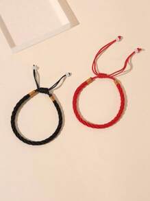 Vòng tay bện 2 chiếc thời trang và phổ biến cho nam giới để làm quà tặng trang sức và cho vẻ ngoài sành điệu - Nhiều màu - Xem 10