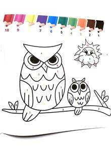 兒童認知英文布書,啟蒙教育和拼圖貓頭鷹動物書玩具畫板,適合孩子們 - 棕色 - 查看 5