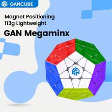 1pc Gan Megaminx Sticker Set For Kids, Teens, Adults, Magnetized Puzzle Cube For Competition, Intellectual Development, Brain Training, Festival Gift, Birthday Gift - Multicolor - View 2
