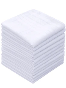 Khăn tay cho nam họa tiết kẻ caro thời trang màu trắng khăn tay thanh lịch cỡ lớn khăn tay kẻ sọc khăn tay phù hợp khăn bỏ túi thấm mồ hôi khăn tay cao cấp retro khăn tay kẻ caro giặt máy khăn tay mềm mại nhiều màu quà tặng sinh nhật ngày của cha và ngày của mẹ quà tặng giáng sinh cho nam giới 17x17 inch - trắng - Xem 8