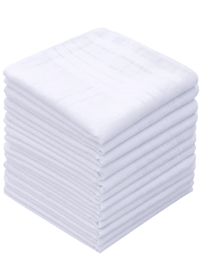Handkerchiefs For Men Plaid Pattern Fashion White Color Hankies Elegant Large Sizes Stripe Hanker Suit Pocket Squares Sweat Absorbing Premium Retro Hanky Checkered Hanks Machine Wash Soft Assorted Hankies Birthday Father's Day And Mother's Day Christmas Gift For Men 17X17inches