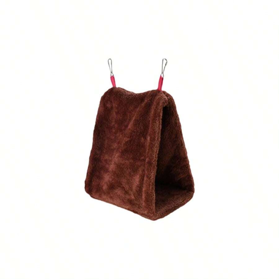 1 pieza Cama liso color felpa pájaro colgante para loro para de dormir - Café integral - Ver 1