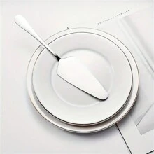 1/2 件蛋糕铲、蛋糕切片机、蛋糕刀、带细锯齿边缘的不锈钢披萨铲，适用于结婚周年纪念日生日派对、蛋糕、馅饼和糕点服务器、烘焙用品、厨房用品、厨房、圣诞礼物 - 銀色 - 查看 4