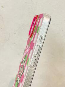 1 條綠色和粉紅色星星編織腰帶 1 條玫瑰紅色單肩斜挎掛繩帶 1 個加高保護粉色鏡頭環手機殼透明 Tpu 適合 Iphone15promax/11/12/13/14plus - 彩色 - 查看 8