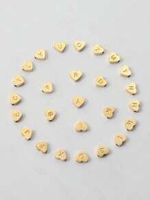 1 chiếc Vòng tay chữ cái trái tim A-Z cổ điển mới cho phụ nữ Vòng tay dây thừng nhiều màu sắc có thể điều chỉnh đơn giản dành cho phụ nữ Quà tặng trang sức - Hồng - Xem 3