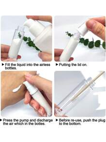 3 件裝 5 毫升化妝品瓶便攜式旅行分裝瓶按壓式眼霜瓶化妝品乳液面霜瓶真空泵瓶非常適合攜帶您喜愛的乳液或粉底液旅行! - 白色 - 查看 4