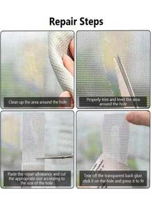 1個,5cmx2m窗戶蚊帳修補帶自粘窗網修補貼片強力防蟲飛蚊網壞孔修補 - 均碼 - 查看 3