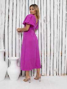 Women Dresses - 玫紅色 - 查看 4