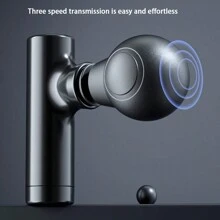 深層肌肉小按摩器,按摩背部的無線手持按摩器 - 黑色 - 查看 6