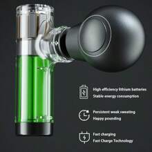 深層肌肉小按摩器,按摩背部的無線手持按摩器 - 黑色 - 查看 7