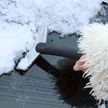 1入組使用此汽車除雪鏟來解決您的汽車積雪問題,汽車除冰鏟神器除霜鏟玻璃雪刮,汽車除雪鏟,汽車擋風玻璃雪鏟,除冰雪鏟,冬季汽車除雪工具不銹鋼雪鏟 - 黑色 - 查看 3