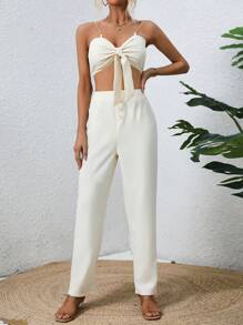 Women Two-Piece Outfits - 白色 - 查看 2