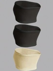 女士三件套聚拢文胸、内衣 - 黑色 - 查看 2