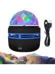 Lámpara Proyectora De Estrellas Giratoria De 360 Grados Con Luz Led De Discoteca Para Ayuda Para Dormir Y Fiesta En Casa, Alimentación Por Usb - Negro - Ver 11