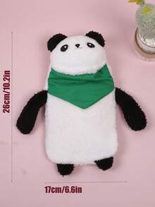 1000ML Cartoon Hot Water Bottle Bag Girls Plush Shoulder Hand Warmer Heat Pack Warm Belly Instant Hot Pack Winter Water Heating Pad - Panda - View 7