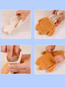 1000ML Cartoon Hot Water Bottle Bag Girls Plush Shoulder Hand Warmer Heat Pack Warm Belly Instant Hot Pack Winter Water Heating Pad - Panda - View 2