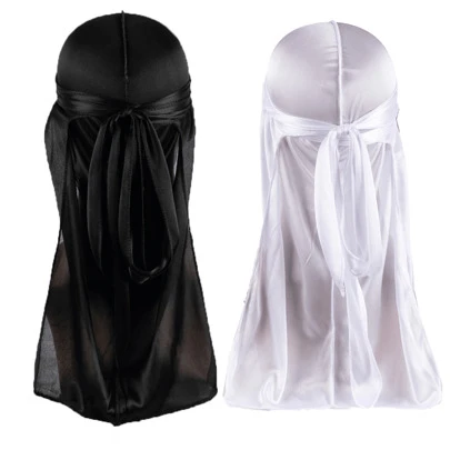 ZTZI 2 cái/bộ Không giới tính Đầu Khăn quàng cổ Co giãn Xa ten Quấn đầu Mượt Khăn rằn Mũ Beanies Trói trước Durag Khăn xếp Mũ lưỡi trai Sọ Mũ lưỡi trai Băng đô Đối với phụ nữ Nam