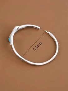 1件装 个性化斜面切割设计 时尚铜手镯 女士款 - 彩色 - 查看 11