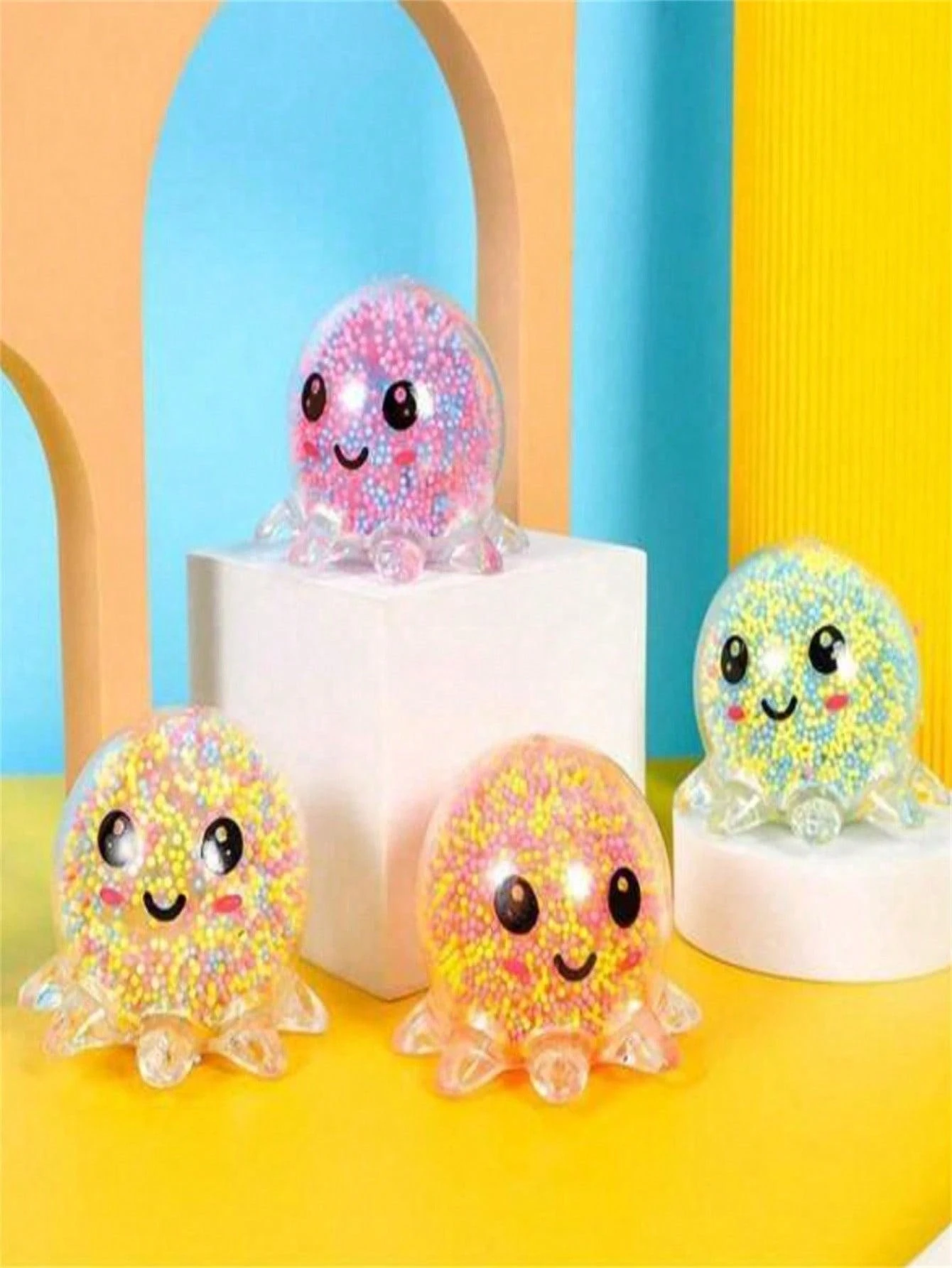 octopus spielzeug 1 Stück Zufällige Farbe Octopi Stressbälle - Doh Und Light Up Octopus