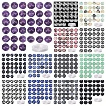 100Pcs (6/8/10mm)Natural Crystal Beads Stone Gemstone Round Loose Energy Healing Beads With Free Crystal Stretch Cord For Jewelry Making - Beads - View 1