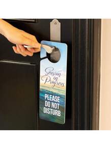 JUVALE 3 Pack Plastic Do Not Disturb Door Hanger Sign For Therapy, Massage Session In Progress, 3.5 X 9.4 Inches - Blue - View 1