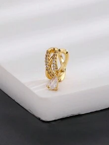 1pc Copper With CZ Ear Cuff Cross Multilayer Clip Drop Earrings For Women - Drop Ear Cuff - View 11