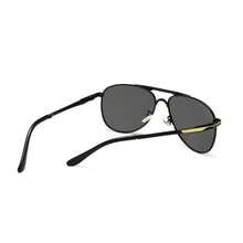 1pc Men's Fashionable Polarized Fashion Glasses With Metal Full Frame For Outdoor Activities Such As Driving, Fishing, Cycling, Hiking, Traveling - Gold - View 5