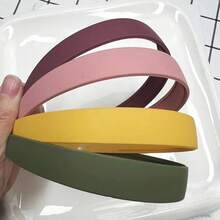 (4个/包) 仙女必备发带！超可爱糖果色哑光宽发带，简约百搭森女头箍，压发夹，网红发饰，女士 - 彩色 - 查看 7