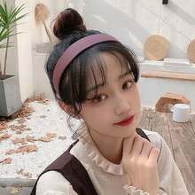 (4个/包) 仙女必备发带！超可爱糖果色哑光宽发带，简约百搭森女头箍，压发夹，网红发饰，女士 - 彩色 - 查看 1