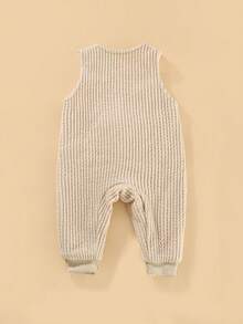 Peninsula Baby Baby Girls' Sleeveless Jumpsuit With Bunny Decorations - Apricot - View 2