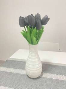 1個塑料花瓶裝飾物花藝插花水栽花瓶,適用於人造花花卉插花 - 白色 - 查看 5