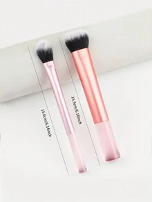 2件套金属柄化妆刷，包含散粉刷、腮红刷、眼影刷、软毛鼻影刷、眉刷、眼线刷，粉色，化妆刷套装，化妆刷套装，化妆刷套装，全套化妆刷，化妆刷套装，全套化妆工具，化妆刷套装，化妆刷套装，化妆礼盒套装 - 粉色 - 查看 7