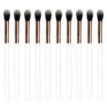 10 件裝高光澤刷腮紅刷點妝刷便攜式粉刷短柄奧丁粉刷美容工具 - 無色 - 查看 1