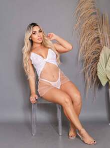 Women Nightgowns & Sleepshirts - 白色 - 查看 1