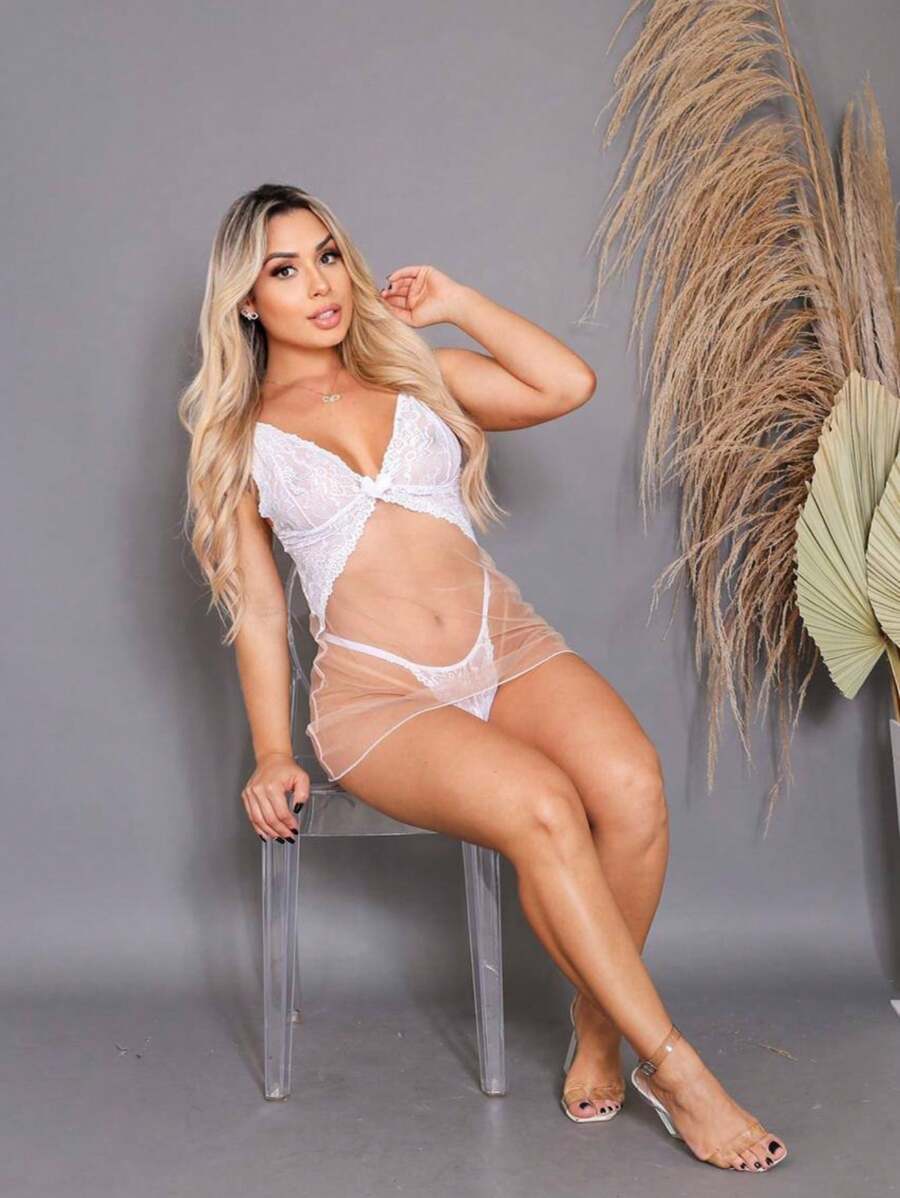 Women Nightgowns & Sleepshirts - 白色 - 查看 1