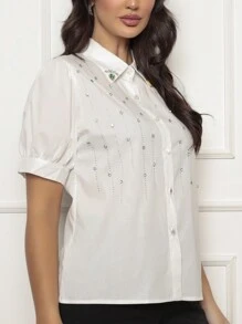 Women Blouses - trắng - Xem 4