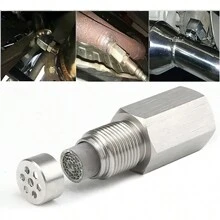 Mini Catalizador Sensor De Oxigeno Apaga Codigo - Plateado - Ver 7